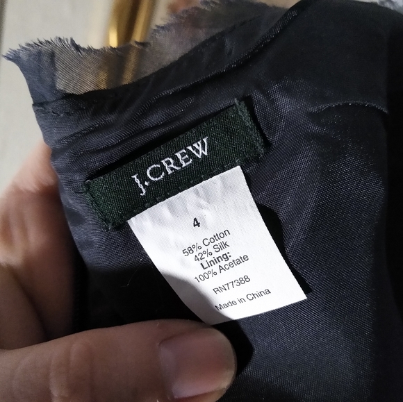 J. CREW Charcoal Gray Silk Blend Short Sleeve Dress - Picture 3 of 7